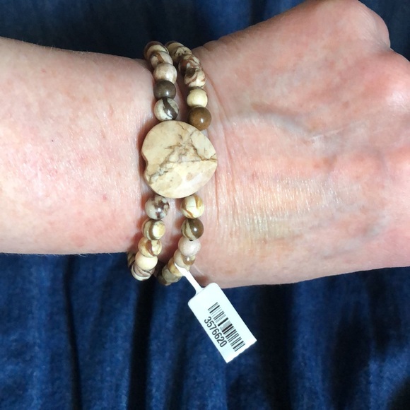 JASPER GEMSTONE HEART BRACELET - Picture 4 of 5